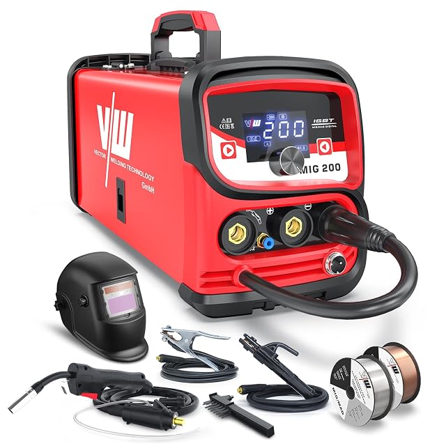 Vector Welding MIG 200 gasless welder set, product photograph